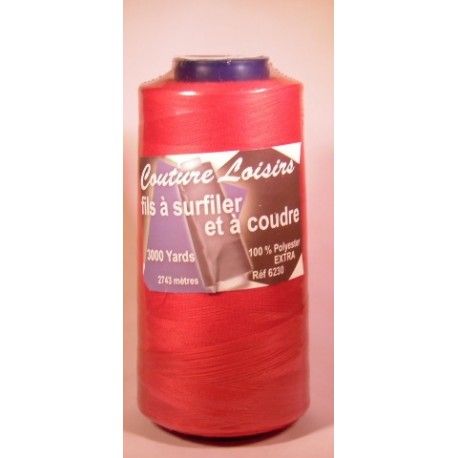 Cône 2743 m polyester rouge 6230-113 couture & surfilage