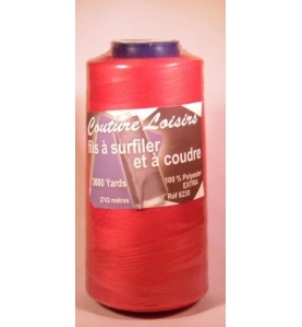 Cône 2743 m polyester rouge 6230-113 couture & surfilage