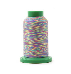 Cône 1000 m Isacord 40 multicouleur Rainbow réf 2579/9916 fil à broder
