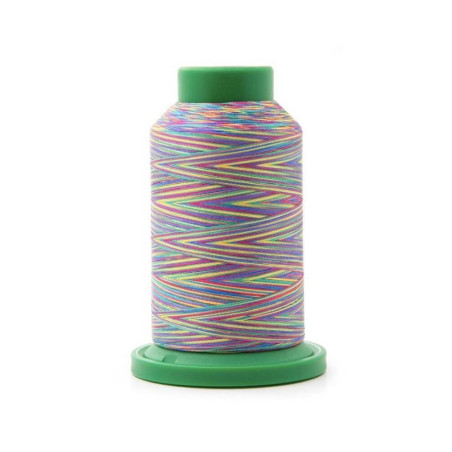 Cône 1000 m Isacord 40 multicouleur Rainbow réf 2579/9916 fil à broder