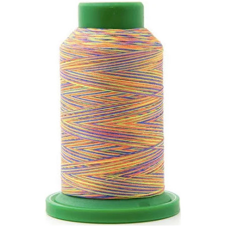 Cône 1000 m Isacord 40 multicouleur Glowing Brights réf 2579/9981 fil à broder