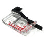 Pied patchwork 1/4 transparent avec guide JANOME 9 mm réf 202216003