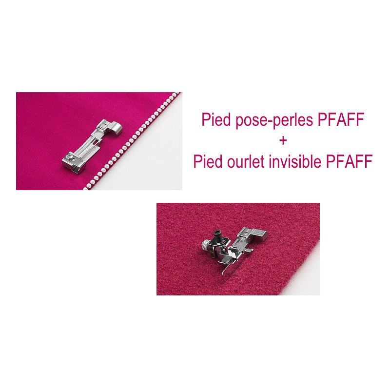 Pack pied ourlet invisible + pied pose-perles PFAFF Coverlock et Hobbylock 2.5