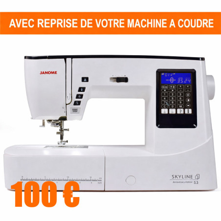 Machine à coudre JANOME SKYLINE S3 Anniversary Edition AVEC REPRISE