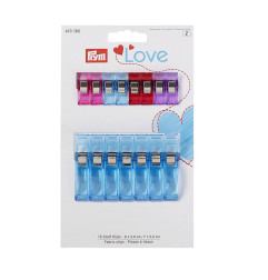 Pinces à tissu 2,6 et 5,5 cm PRYM réf 610182