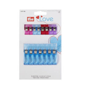 Pinces à tissu 2,6 et 5,5 cm PRYM réf 610182