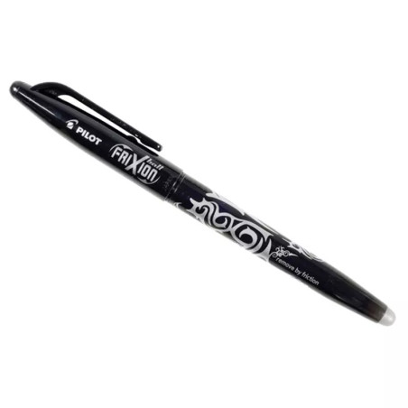 Stylo à pointe feutrée noir avec encre effaçable Frixion