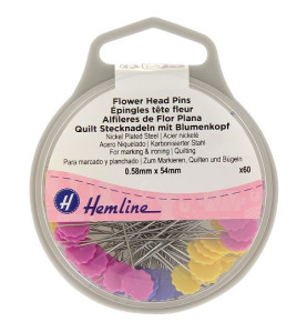 60 Epingles tête fleur 0.58mm x 54mm HEMLINE