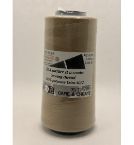 Cône 2743 m polyester beige foncé 6230-157 couture & surfilage