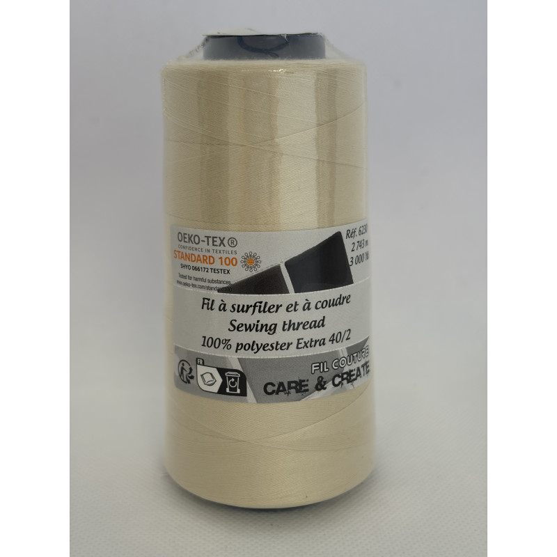Cône 2743 m polyester lin 6230-152 couture & surfilage