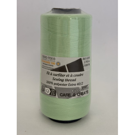Cône 2743 m polyester vert clair 6230-130 couture & surfilage