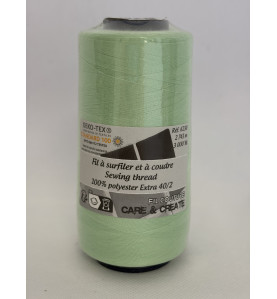Cône 2743 m polyester vert pastel 6230-130 couture & surfilage