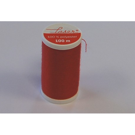 BOBINE 100 M FIL A COUTURE POLYESTER ROUGE