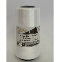 Cône 2743 m polyester blanc 6230-101 couture & surfilage
