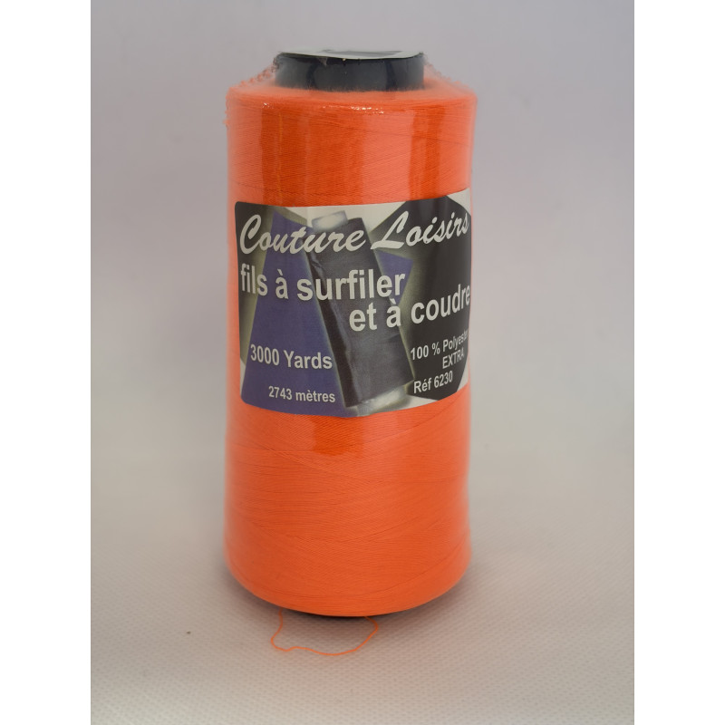 Cône 2743 m polyester 6230-202 orange fluo Couture & Surfilage