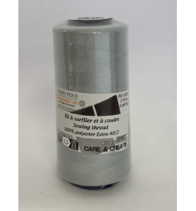 Cône 2743 m polyester gris clair 6230-166 couture & surfilage