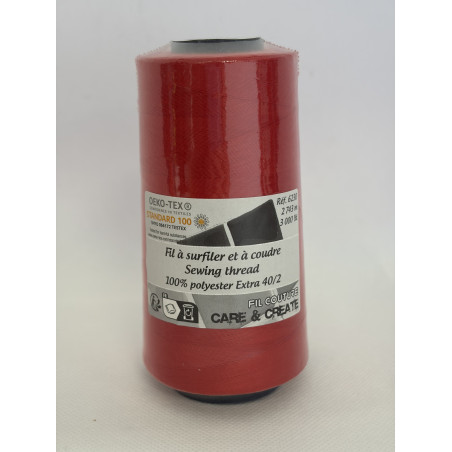 Cône 2743 m polyester rouge 6230-113 couture & surfilage