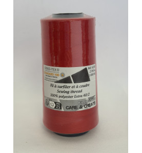 Cône 2743 m polyester rouge 6230-113 couture & surfilage