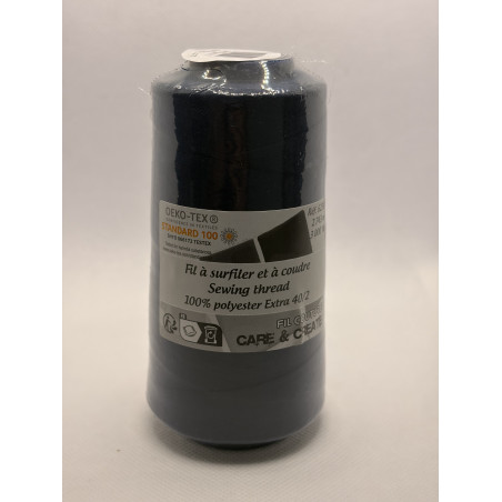 Cône 2743 m polyester 6230-147 bleu foncé Couture & Surfilage