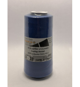 Cône 2743 m polyester bleu 6230-145 couture & surfilage