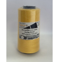 Cône 2743 m polyester jaune 6230-104 couture & surfilage