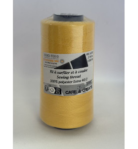 Cône 2743 m polyester jaune 6230-104 couture & surfilage