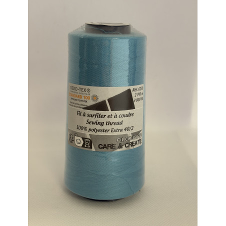 Cône 2743 m polyester 6230-141 bleu Couture & Surfilage