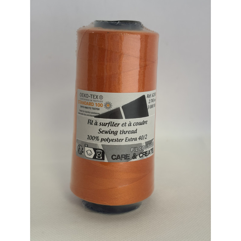 Cône 2743 m polyester 6230- 120 Orange  Couture & Surfilage