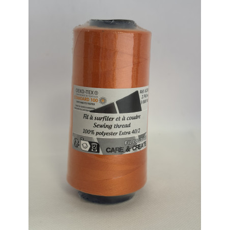 Cône 2743 m polyester 6230- 120 Orange Couture & Surfilage