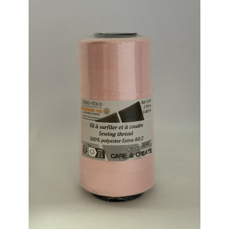 Cône 2743 m polyester 6230- 110 Rose Couture & Surfilage