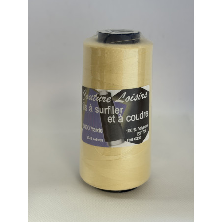 Cône 2743 m polyester 6230-100 Ecru Couture & Surfilage