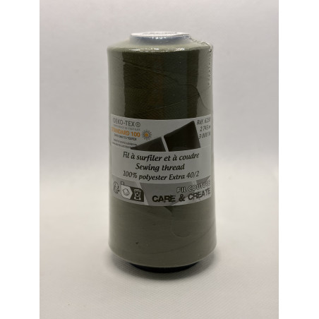 Cône 2743 m polyester 6230-150 Kaki Couture & Surfilage